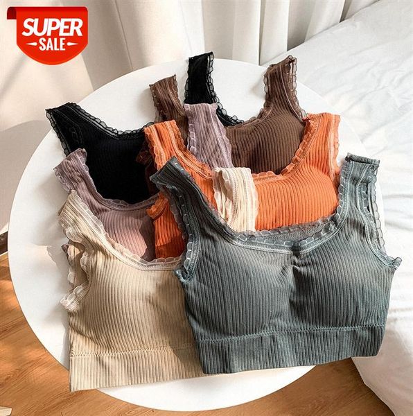 

[ou fan] 7844 lace camisole women wrapped chest beautiful back wearing anti-glare tube bra underwear #ym1f, Black;gray