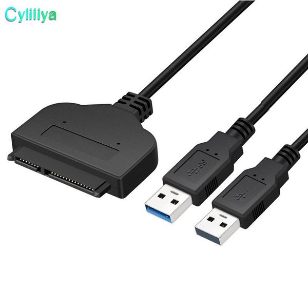 

audio cables & connectors usb3.0 usb 3.0 to sata 7+22pin usb2.0 adapter cable for 2.5 hdd laphard disk drive with power