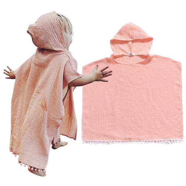 

coat 2021 summer girl hooded cloak born outfit baby muslin clothes infant kids cotton linen trench boy cape 1-4 years, Blue;gray