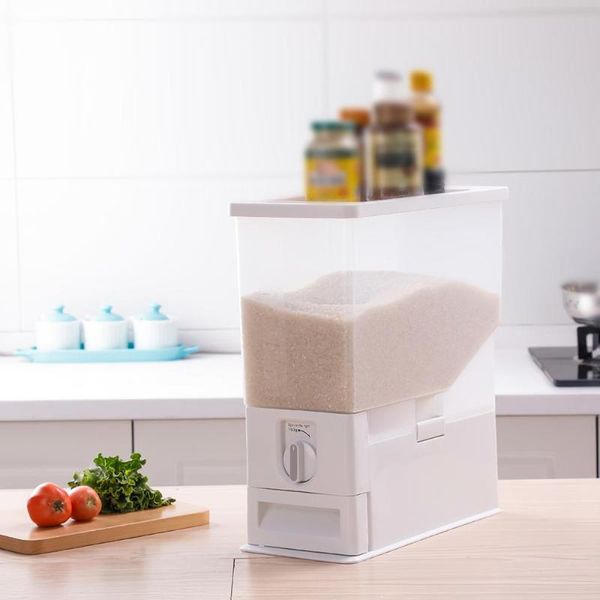 

storage bottles & jars byn eco-friendly transparent pp material kitchen 15kg rice box large plastic measure container grain bins mt03