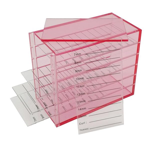 

acrylic 5 layer eyelash storage case box container holder white pallet boxes & bins