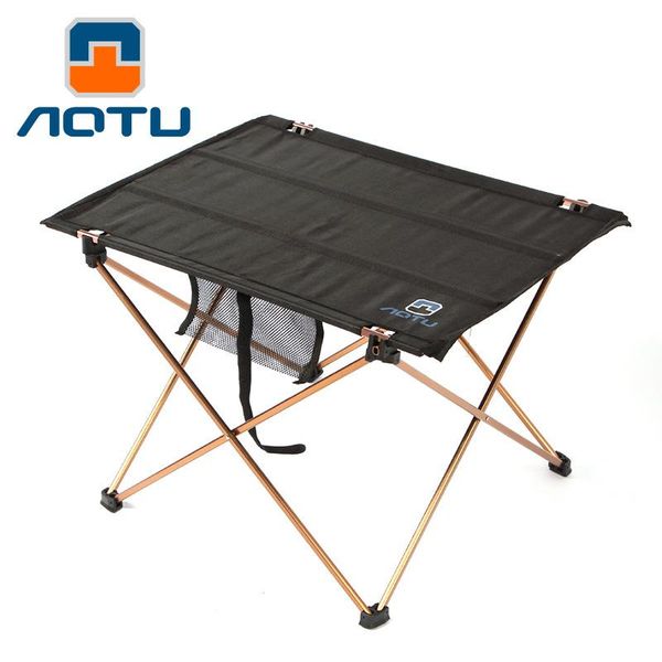 

camp furniture aotu portable foldable table camping outdoor computer bed tables picnic 7075aluminium alloy ultra light folding desk
