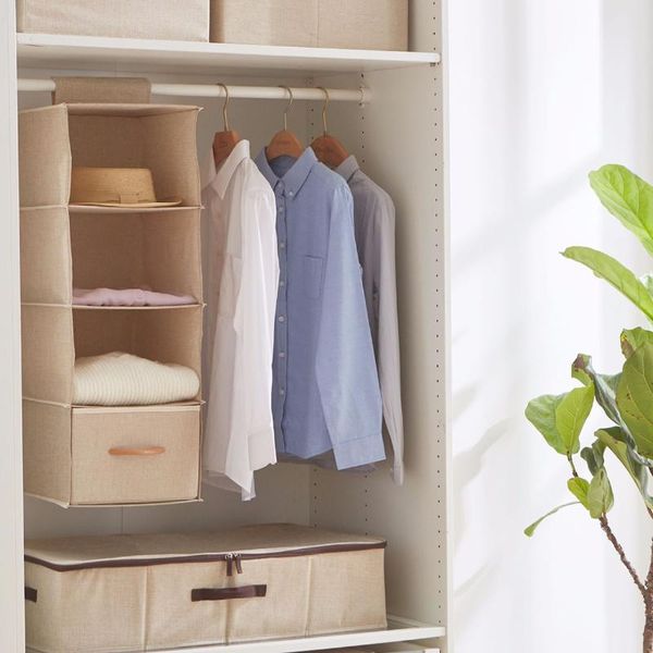 

clothing & wardrobe storage mei dang jia japanese-style four-layer bag foldable hanging clothes debris drawer box