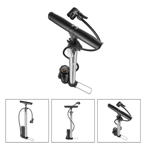 

bike pumps portable air pump with pressure gauge foot activated tire
