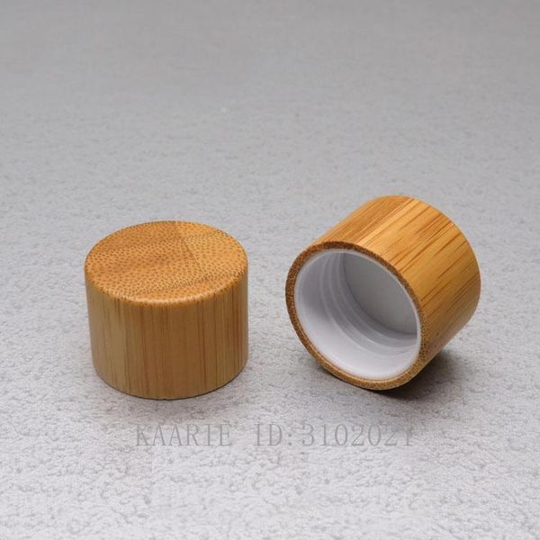 

storage bottles & jars 30pcs 20/24/28r 410 bamboo screw cap lid for plastic cosmetic liquid makeup refillable containers