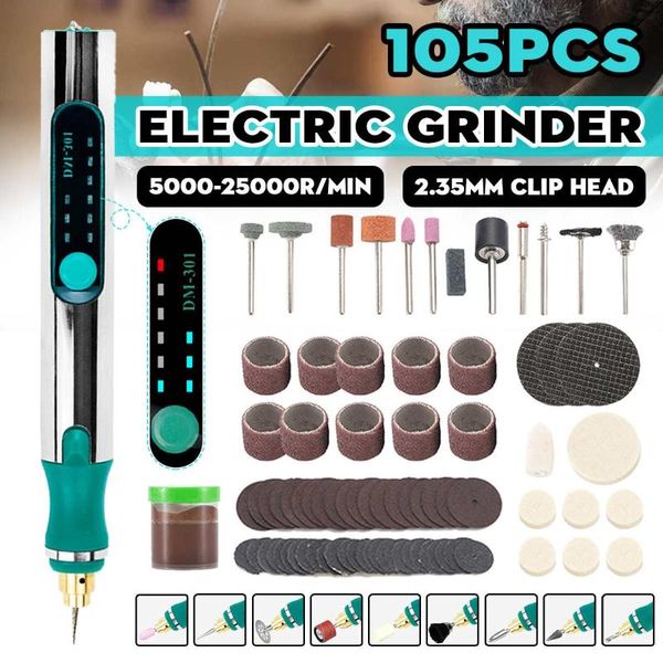 

professiona electric drills 25000rpm drill engraving pen grinder rotary tools kit 3 variable speed + 105pcs grinding accessories