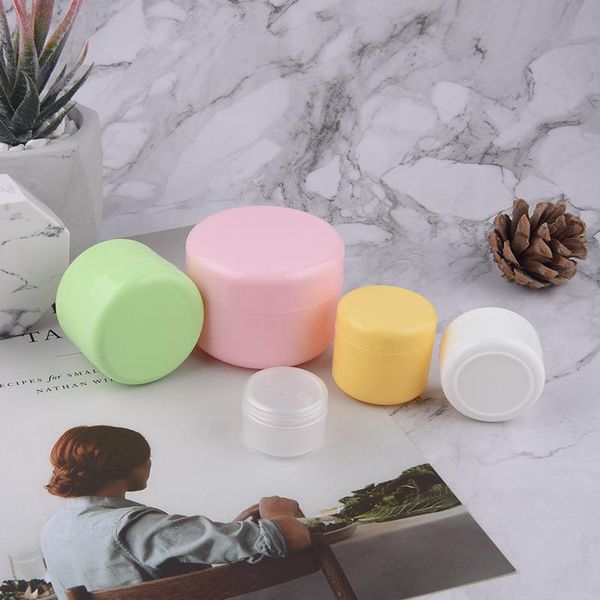 

storage bottles & jars 10pcs makeup container travel bottle 10g face cream lotion plastic empty cosmetic refillable sample white pink