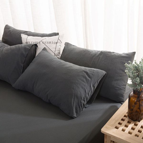 

cases washable cotton japanese pillow case solid color 48 * 74 single one pair