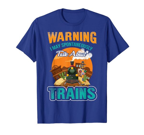

warning i may spontaneously talk about trains tshirt gift, White;black
