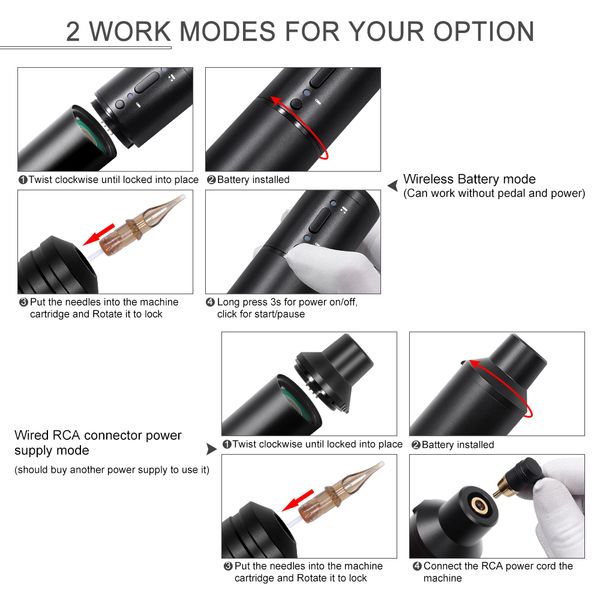 

wireless tattoo machine rotary tattoo gun pmu machine coreless motor fast charging tattoo pen for artist professional penscouts