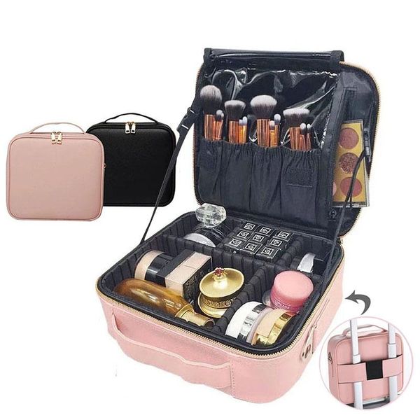 

cosmetic bags & cases female manicure makeup organizer luxury bag brush tube professional make up beauty case brand travel mini