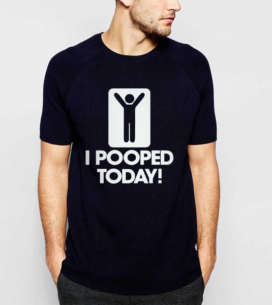 

men's t-shirts i pooped today stick figure t-shirt 100% cotton comfortable short sleeve o-neck camiseta masculino tee, White;black