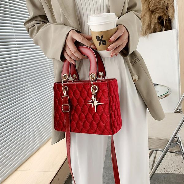 

evening bags velvet women's bag winter crossbody for women 2021 fashion totes handbag purse luxury vintage messenger