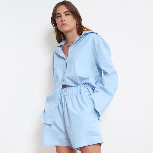 

women's shorts women two pieces sets long sleeve blouses and cotton material fashion clothes summer suit tracksuit afhs, White;black