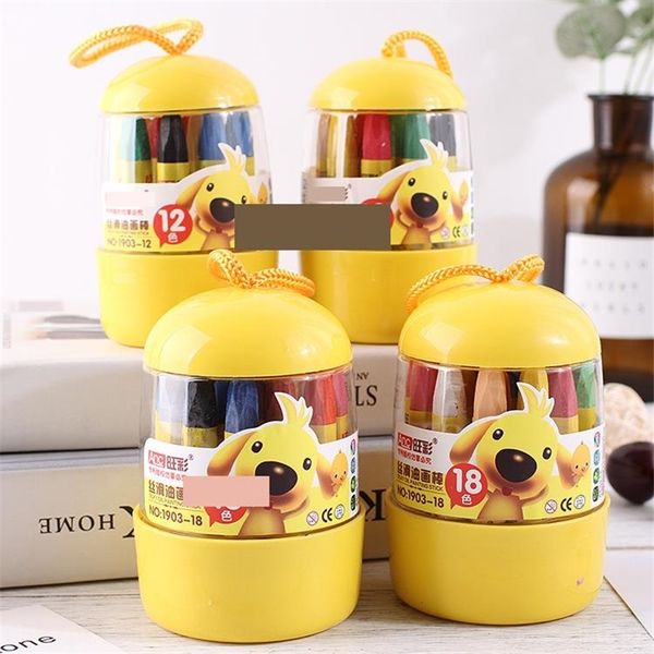 

9y4 wangcai barreled stick crayon silk pastels oil pens pastelsoil painting stick slide hexagonal bar children's painting color graffit, Black;red