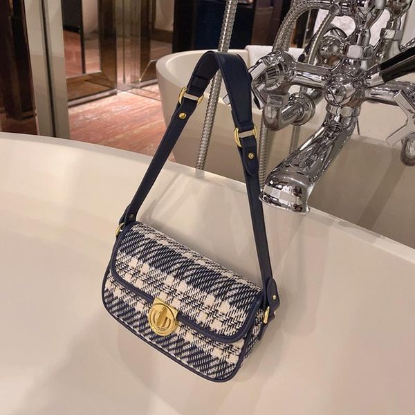 

evening bags style luxury armpit baguette bag leather women's mini shoulder fashion niche design ladies handbag