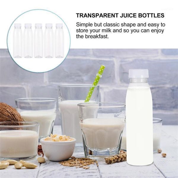 

storage bottles & jars 10 pcs 350 ml multipurpose empty reusable juice (transparent)