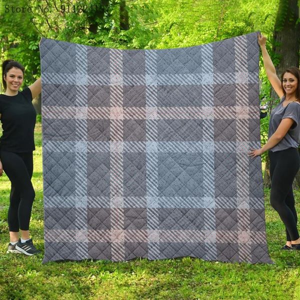 

comforters & sets geometric lattice quilt blanket gray green red plaid printed quilts cover keep warm sofa child bedspread home textiles