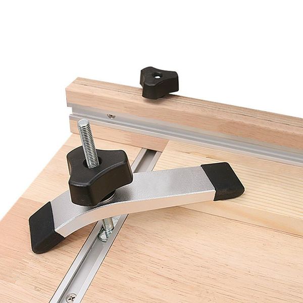 

professional hand tool sets woodworking saw table metal quick acting hold down clamp set for t-slot t track wood work diy tools