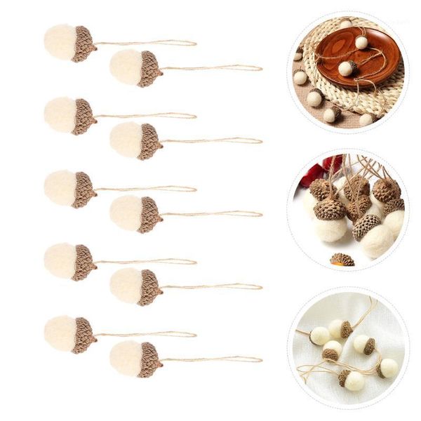 

christmas decorations 10pcs felt pine hanging cone decorative pendant festive decor