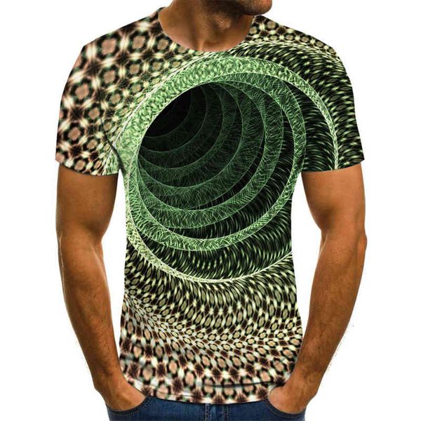 

men's t-shirts three-dimensional tunnel graphic casual harajuku 3d lattice t-shirt summer o-neck shirt plus size streetwear, White;black