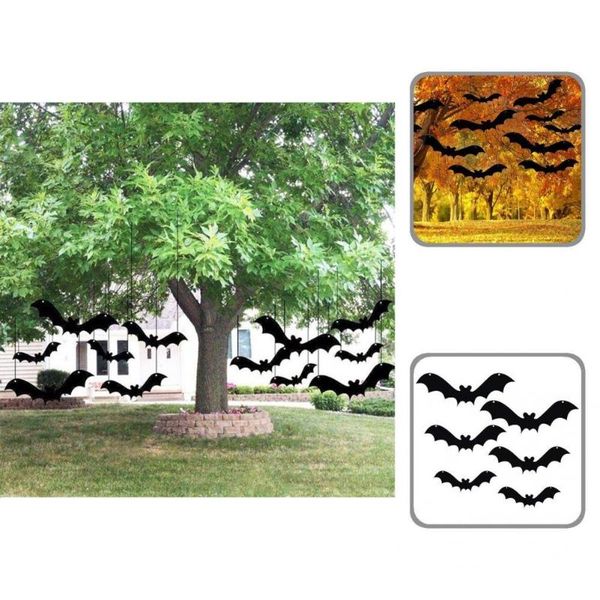 

party hats 6pcs good halloween decorations long lasting adorable black color hanging bat indoor outdoor