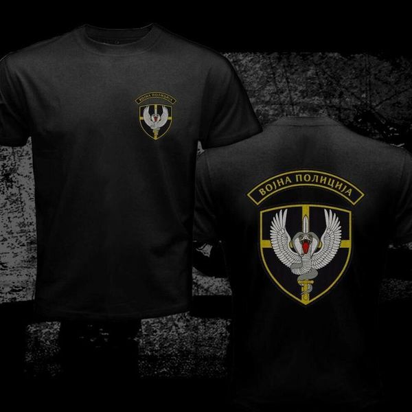 

men's t-shirts serbia special forces anti terrorist army unit black men t-shirt short casual o-neck shirts, White;black