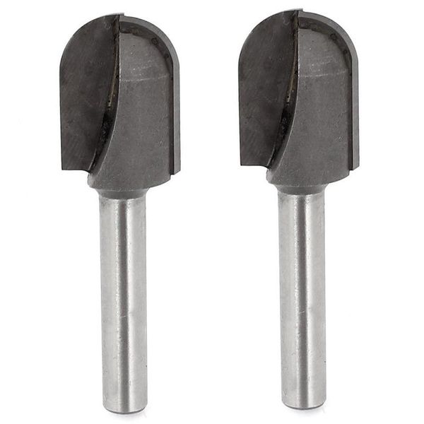

professional drill bits 1/4inch x 5/8inch woodworking straight shank round nose router bit 2 pcs