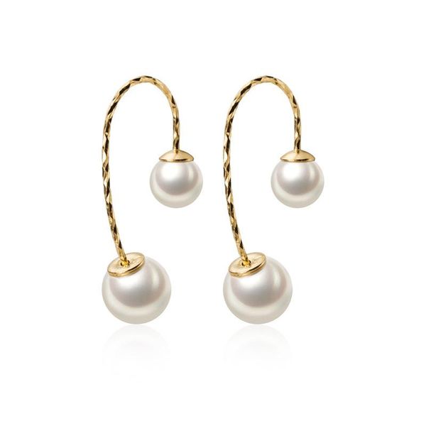 

other mloveacc korea style 925 sterling silver fashion women earrings hoop with shell pearls pretty party jewelry, Golden;silver