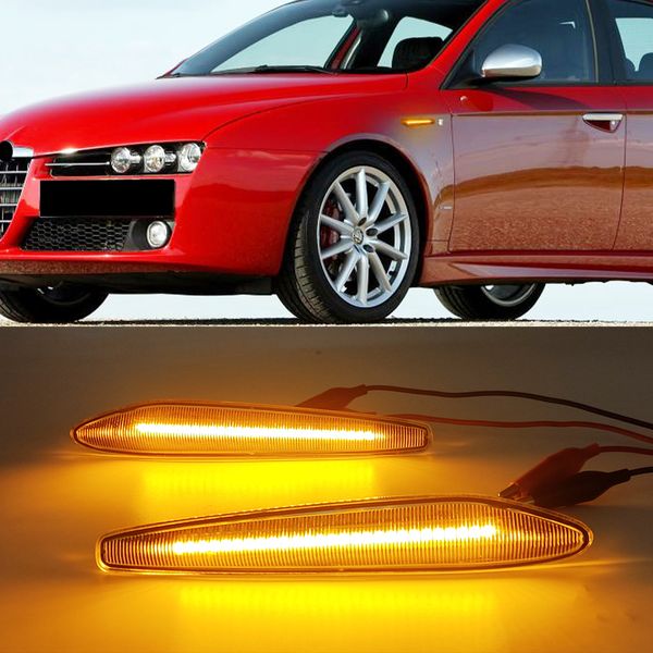 1PAIR LED Dynamic Late Side Marker Lights Arrow Segnale di direzione Lampade Blinker per Alfa Romeo 159 Sportwagon Boera Spider Typ 939