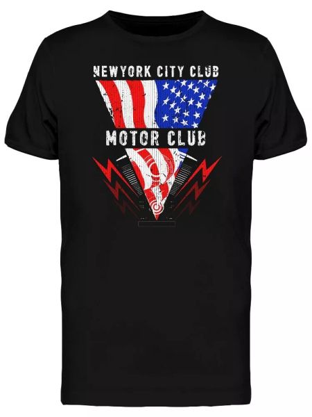 

New York City Motor Club Tee Men's -Image by Shutterstock, White;black