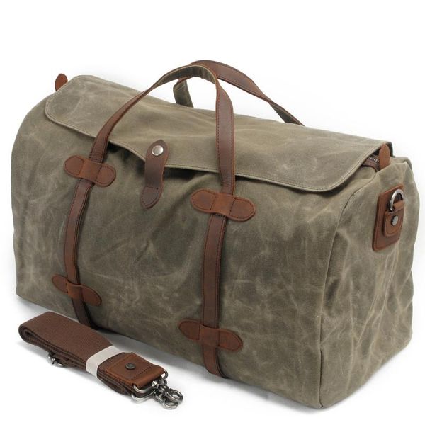 

duffel bags retro travel men's handbag canvas large capacity short business bag zipper shoulder messenger