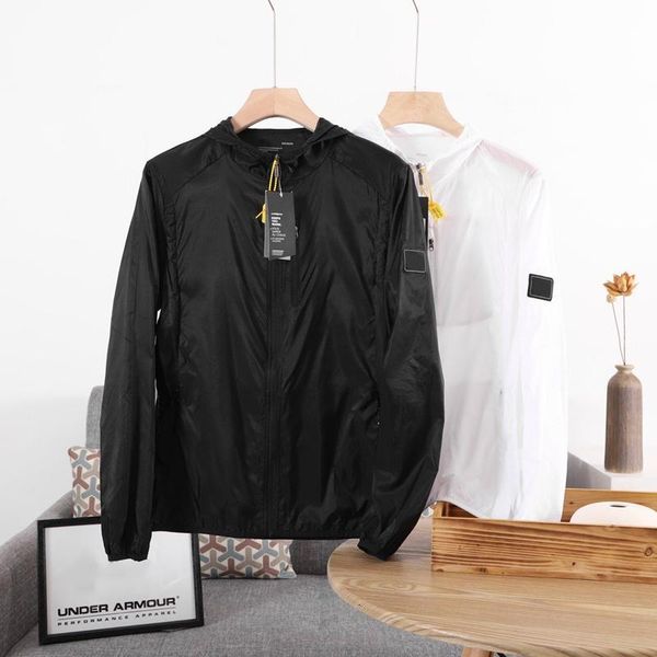 

men's jackets summer outdoor leisure sports hooded sun protection jacket iah3, Black;brown