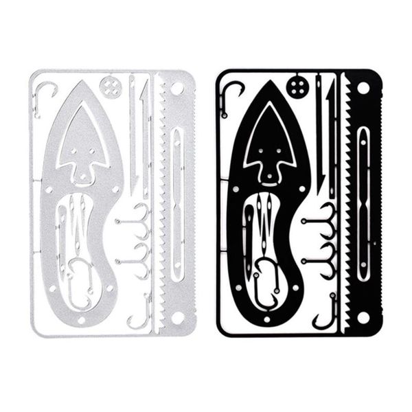 

fishing hooks 2pcs outdoor survival camping tools stainless steel fish cards