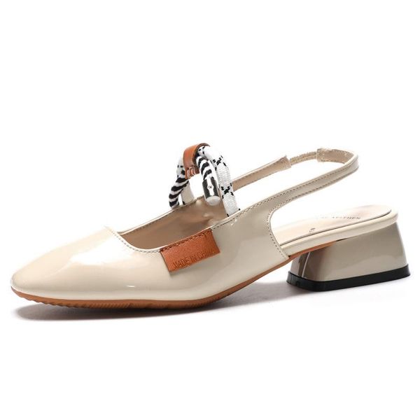 

sandals spring and summer women's all-match british bag platform mid-heel, Black