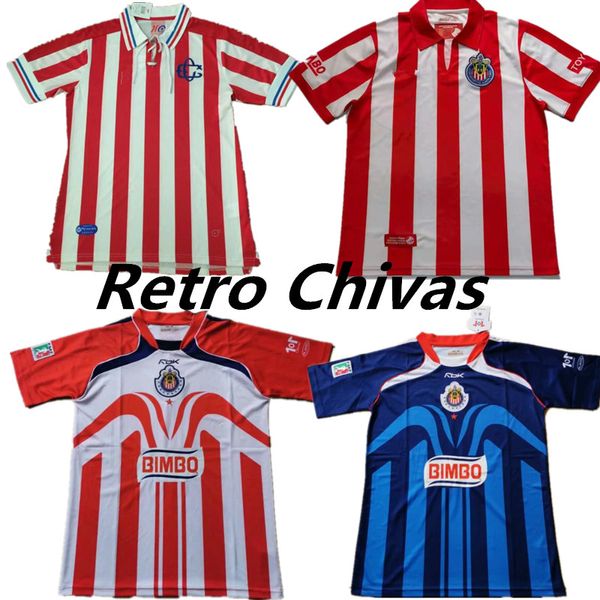 Классические футбольные майки Chivas Regal в стиле ретро 1996, 1997, 2007, 2006 годов Guadalara 60th 100th 110th 115th Years Football Shirt