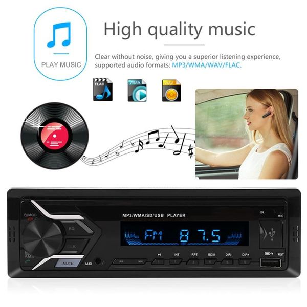 

car audio universal radio modern bluetooth mp3 player aux classic cars stereo head unit with remote