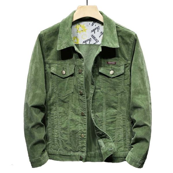 

men's jackets spring men corduroy casual coats solid color slim outwear for male turn down collar size s-4xl 4lsc, Black;brown