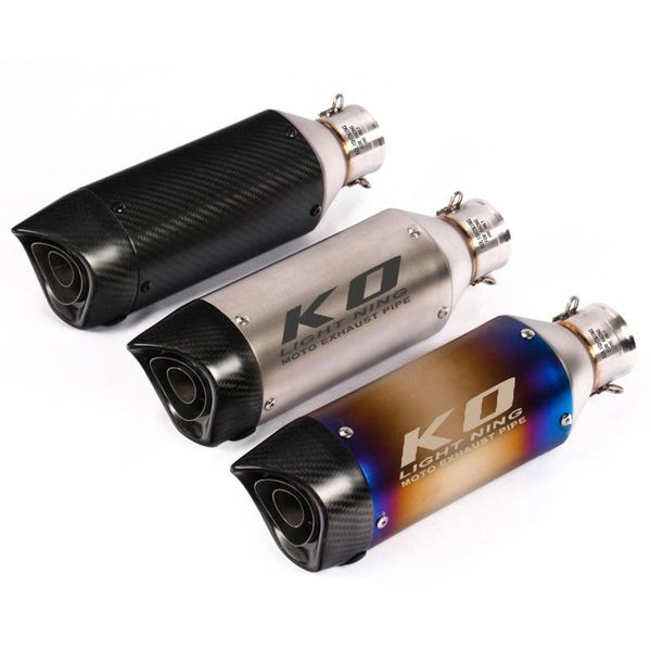 

universal motorcycle exhaust tail pipe with 51mm diameter 320mm length stainless steel and carbon fiber for modified system