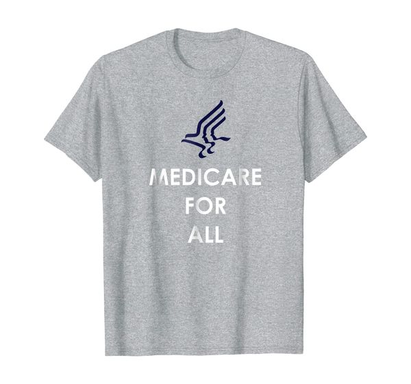 

medicare for all liberal democrat healthcare t-shirt, White;black