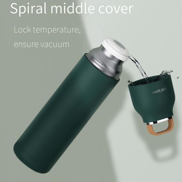 

water bottles portable useful handle lid bottle flask warm cold keeping insulation eco-friendly for school