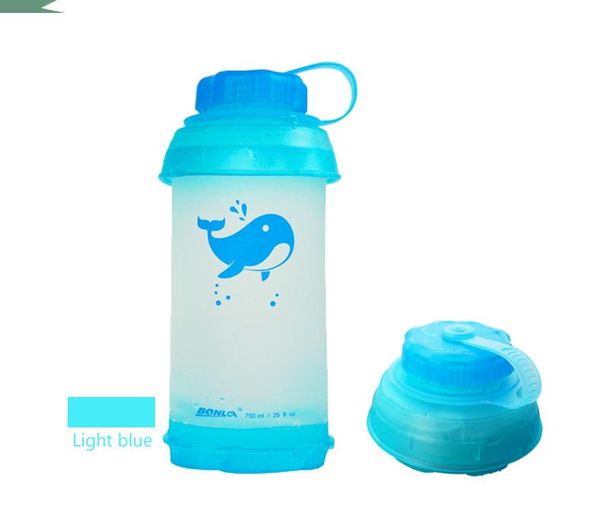 

outdoor bags 750ml travel folding kettle portable student child compression anti-fall carry-on running water bottle