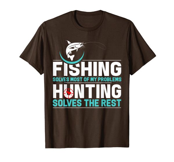 

funny fishing and hunting gifts hunting lovers t-shirt, White;black