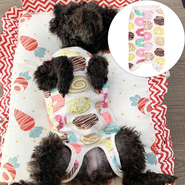 

cat costumes pet colorful recovery suit after wear pajama for dog