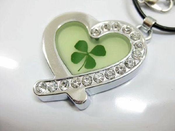 

100 pcs four-leaf clover pendant real charms lucky jewelry party gifts, Silver
