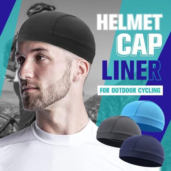 

party hats helmet liner cap for outdoor cycling men and women sports running sun dust-proof breathable reflective rayon caps