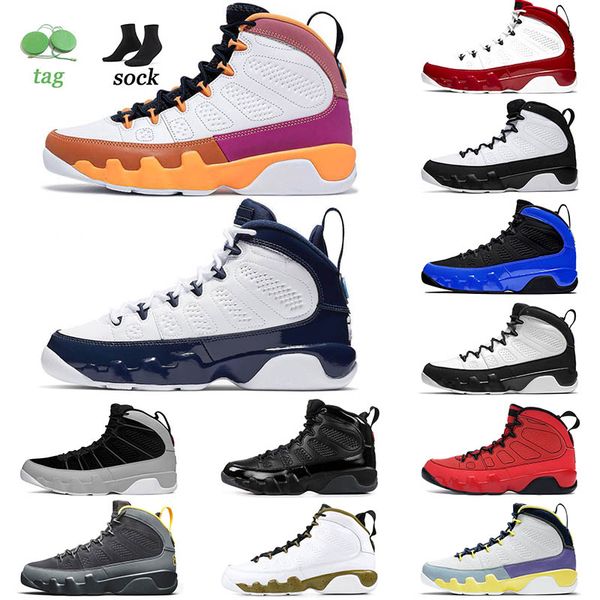 

size 13 designer 9s basketball shoes jumpman 9 ix snakeskin black particle grey universty blue space jam change the world sneaker womens men