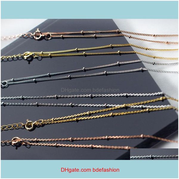 

necklaces & pendants jewelrysterling sier tiny bead choker chain necklace for women a2878 chokers drop delivery 2021 qjbgc, Golden;silver