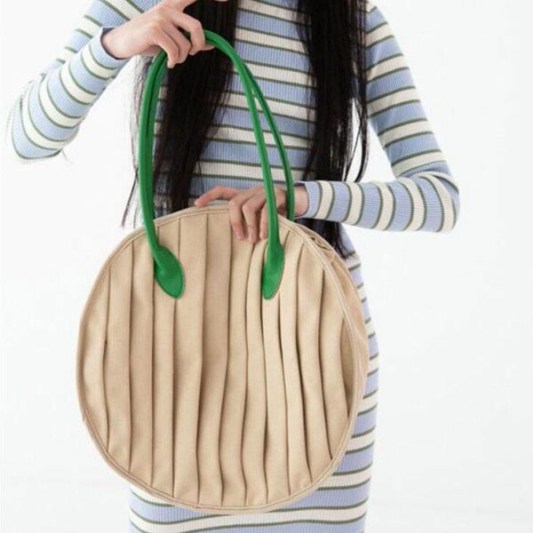 

evening bags art retro large-capacity satchel handbag 2021 niche handbags women designer canvas fold round large clutch bag