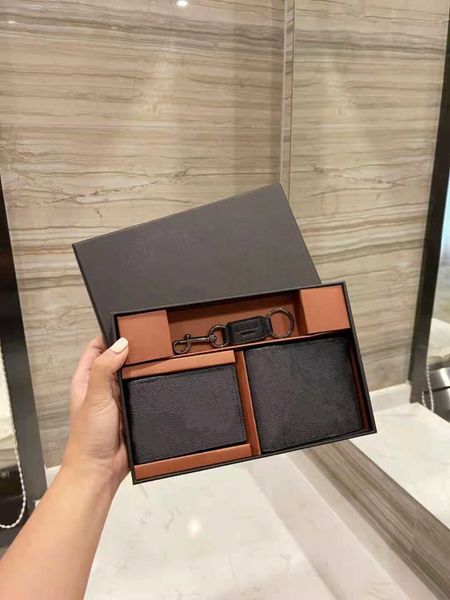 

2021 designer luxury wallets + small cards bag fashion suit purse short wallet set men and women credit card cardholder money carrying box 9, Red;black
